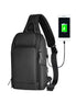 Shoulder Bag Masculina Impermeável Porta USB