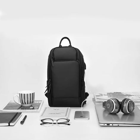 Shoulder Bag Masculina Impermeável Porta USB