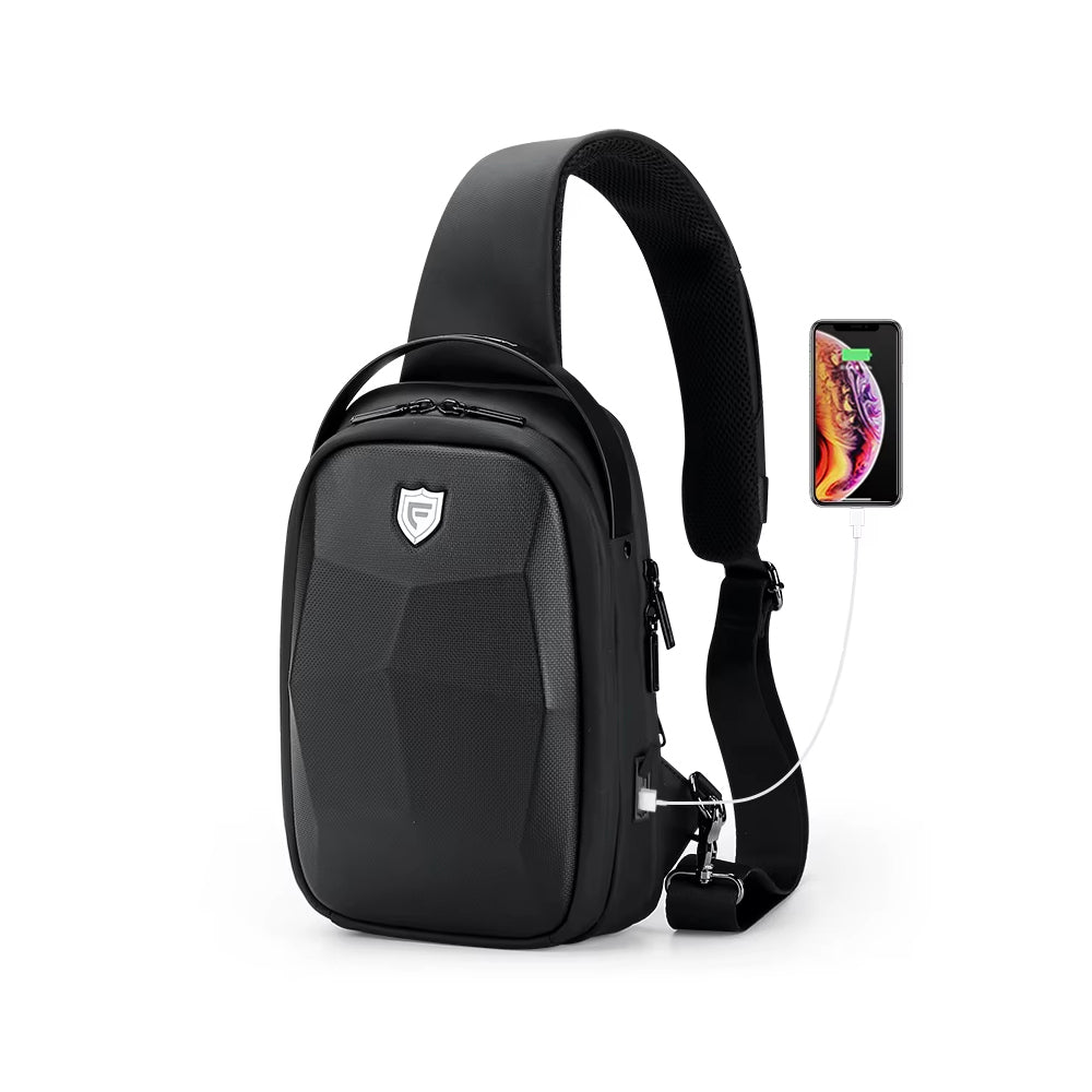 Bolsa de Ombro Multifuncional Impermeável Porta USB