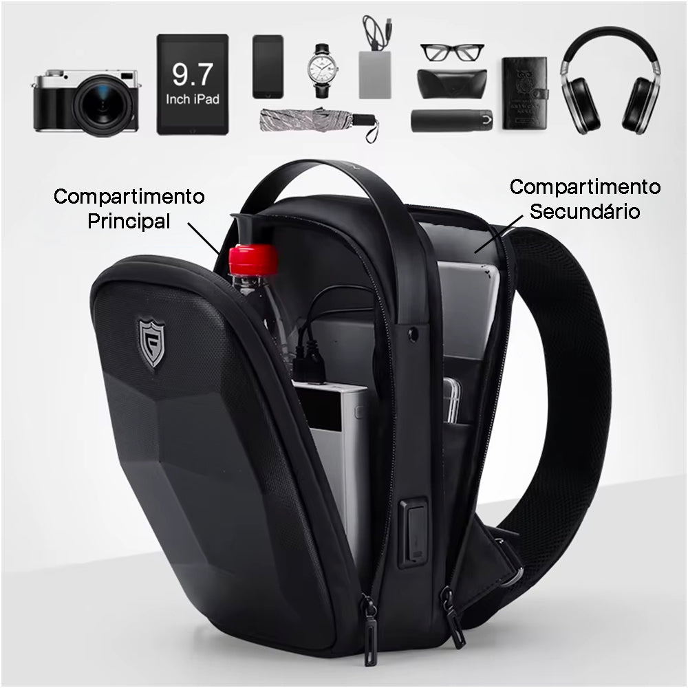 Bolsa de Ombro Multifuncional Impermeável Porta USB