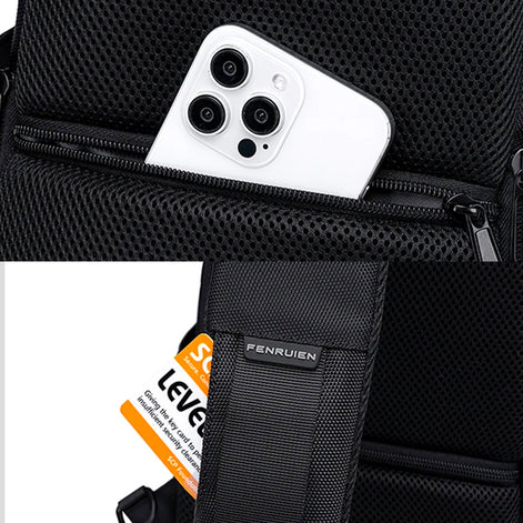 Bolsa de Ombro Impermeável Porta USB Fenruien