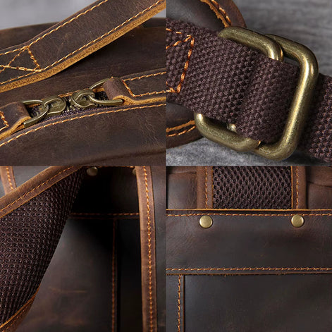 Mochila Executiva de Couro Legítimo Vulcan