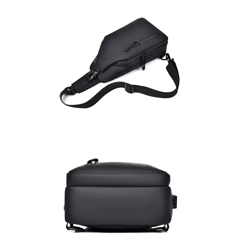 Bolsa Tranversal Expansível Impermeável Porta USB