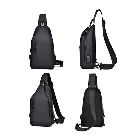 Bolsa Tranversal Expansível Impermeável Porta USB