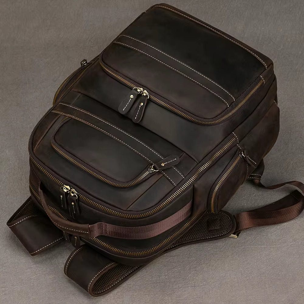 Mochila Executiva de Couro Legítimo Hephaestus Atlas