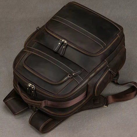 Mochila Executiva de Couro Legítimo Hephaestus Atlas