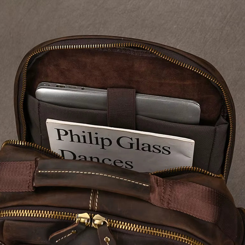 Mochila Executiva de Couro Legítimo Hephaestus Atlas