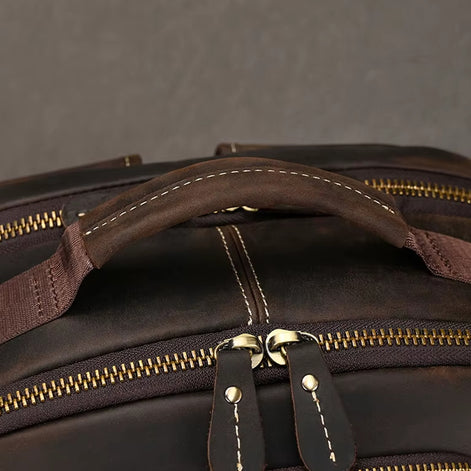 Mochila Executiva de Couro Legítimo Hephaestus Atlas