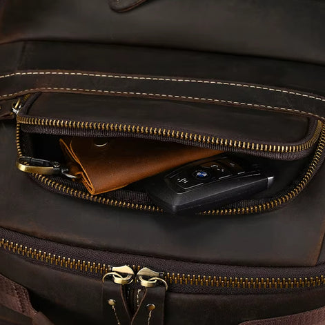 Mochila Executiva de Couro Legítimo Hephaestus Atlas