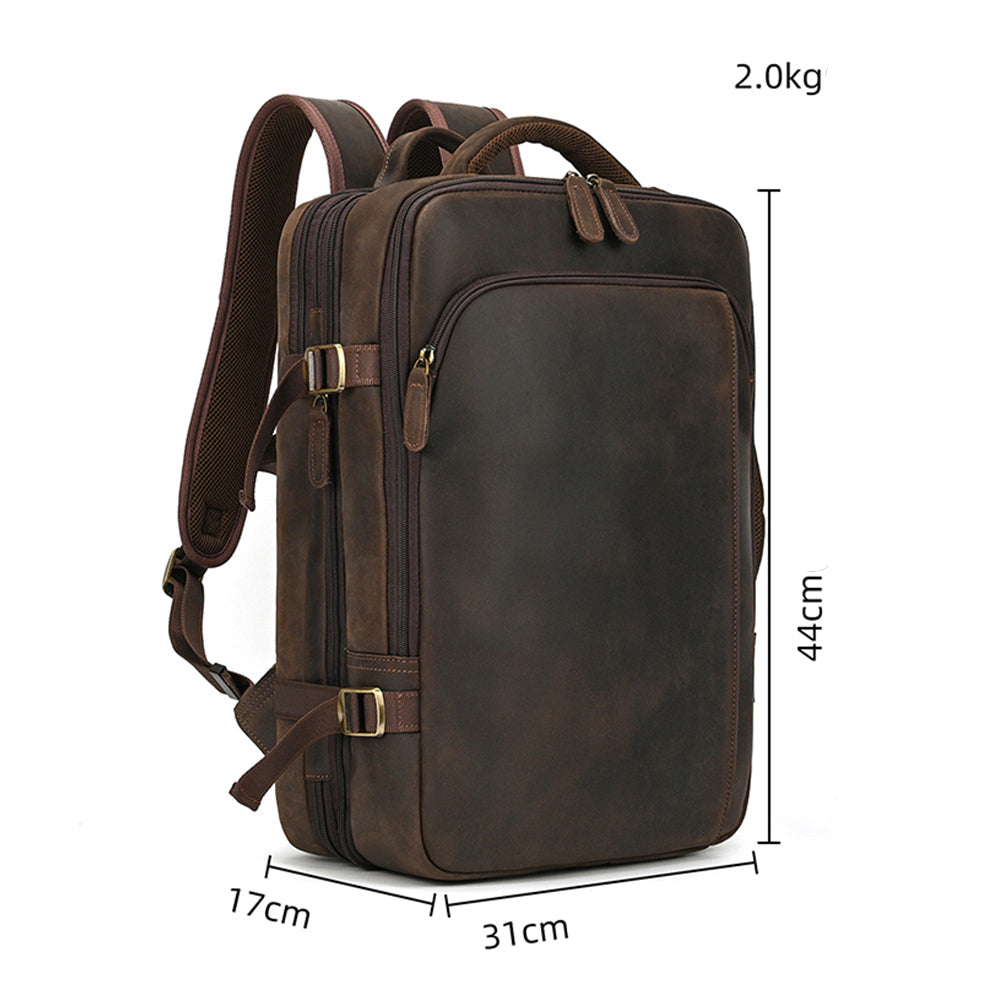 Mochila Executiva de Couro Legítimo Marrom