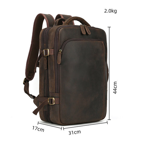 Mochila Executiva de Couro Legítimo Marrom