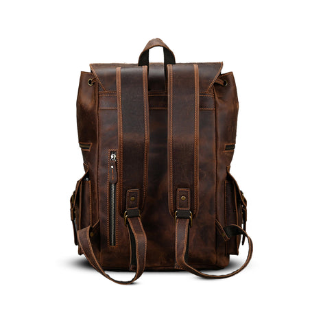 Mochila Executiva em Couro Legítimo Marrom Escuro