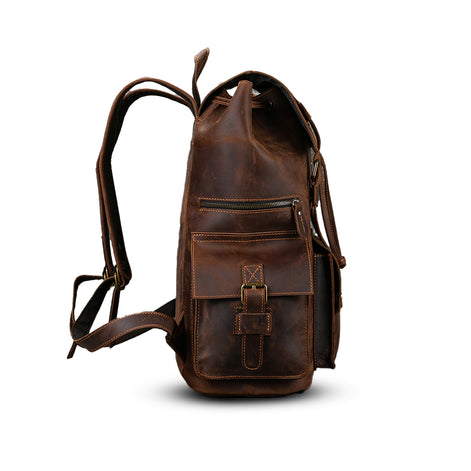 Mochila Executiva em Couro Legítimo Marrom Escuro