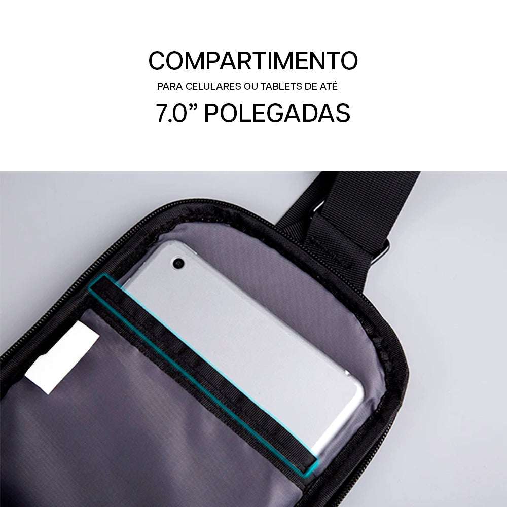 Shoulder Bag Casual Masculina Slim Impermeável