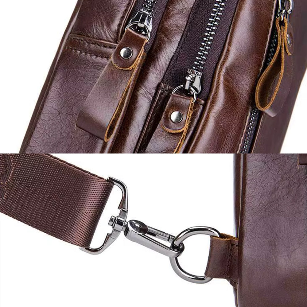 Bolsa de Ombro Masculina Couro Legítimo