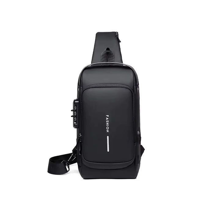 Bolsa Transversal Antifurto Masculino Impermeável Porta USB