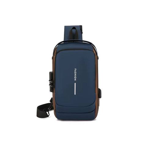 Bolsa Transversal Antifurto Masculino Impermeável Porta USB