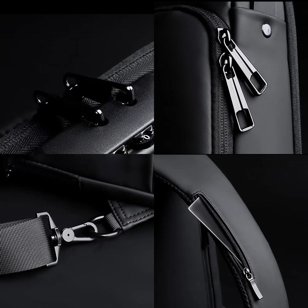 Bolsa Transversal Antifurto Masculino Impermeável Porta USB