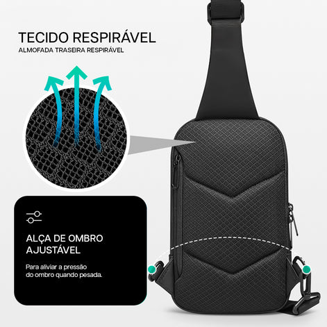 Bolsa Transversal Antifurto Impermeável Masculina