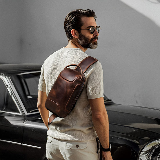 Shoulder Bag Executiva Masculina Couro Legítimo Hephaestus