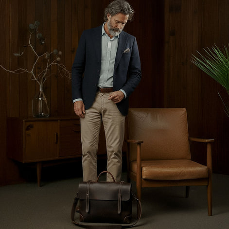 Maleta de Couro Legítimo Executiva Hephaestus