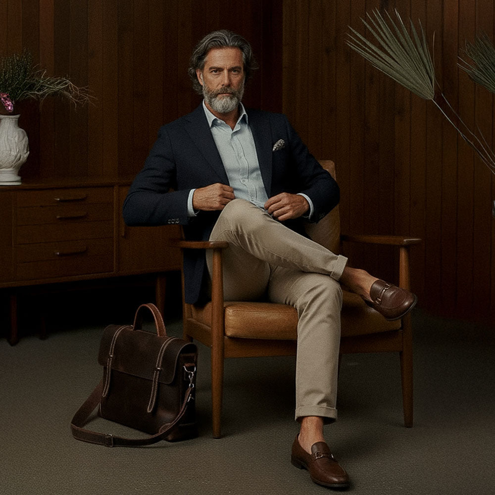 Maleta de Couro Legítimo Executiva Hephaestus