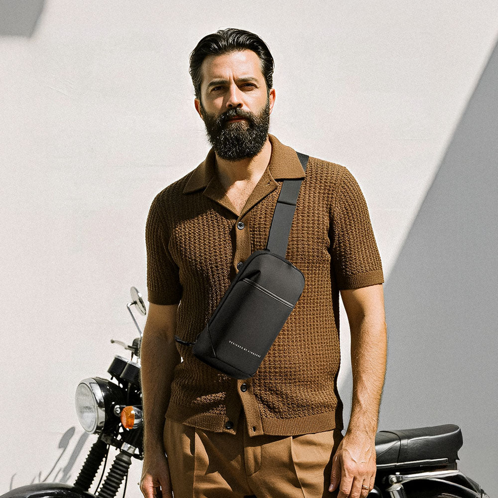 Shoulder Bag Casual Masculina Slim Impermeável